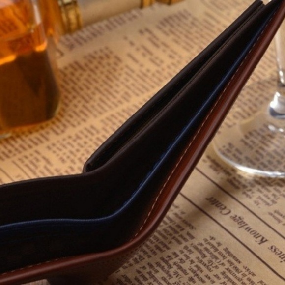 Men's Assorted Colors Vegan Leather Bi-Fold Wallet - Picture 7 of 8